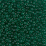 Miyuki rocailles kralen 8/0 - Matte transparent emerald 8-147F